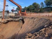 Tornen a tallar l’AP-7 a Gelida en sentit sud perquè els treballs sobre el talús esfondrat afecten els tres carrils