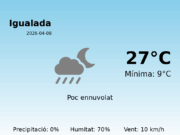 AEMET: El temps per a Igualada – 8 de Abril de 2026