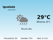 Predicció meteorològica: Igualada, 9 de Abril de 2026