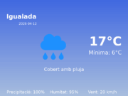 El temps a Igualada avui, 12 de Abril de 2026