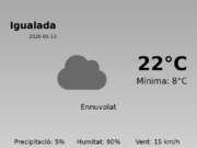 AEMET: El temps per a Igualada – 13 de Maig de 2026