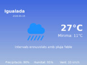Predicció meteorològica: Igualada, 19 de Maig de 2026