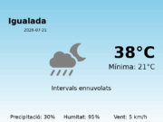 AEMET: El temps per a Igualada – 21 de Juliol de 2026